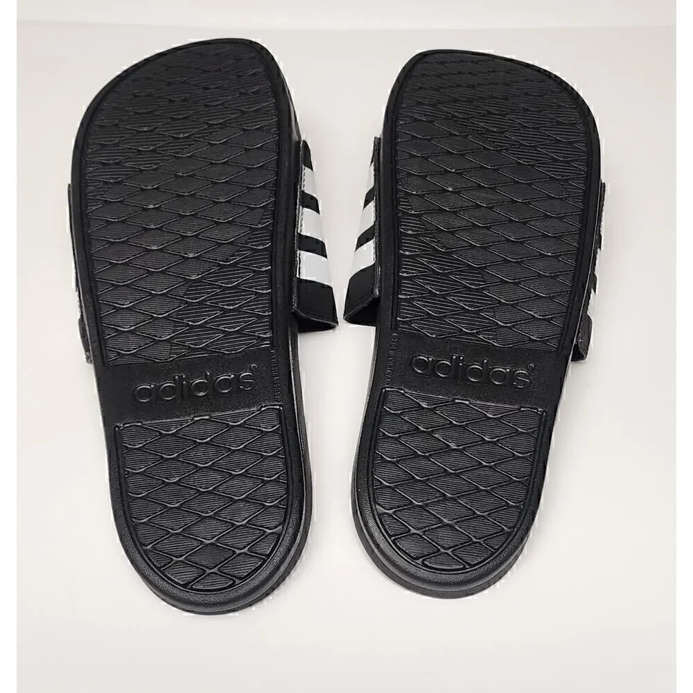 Adidas Adilette Black White Womens Athletic Slip-On Sandals Size US 12